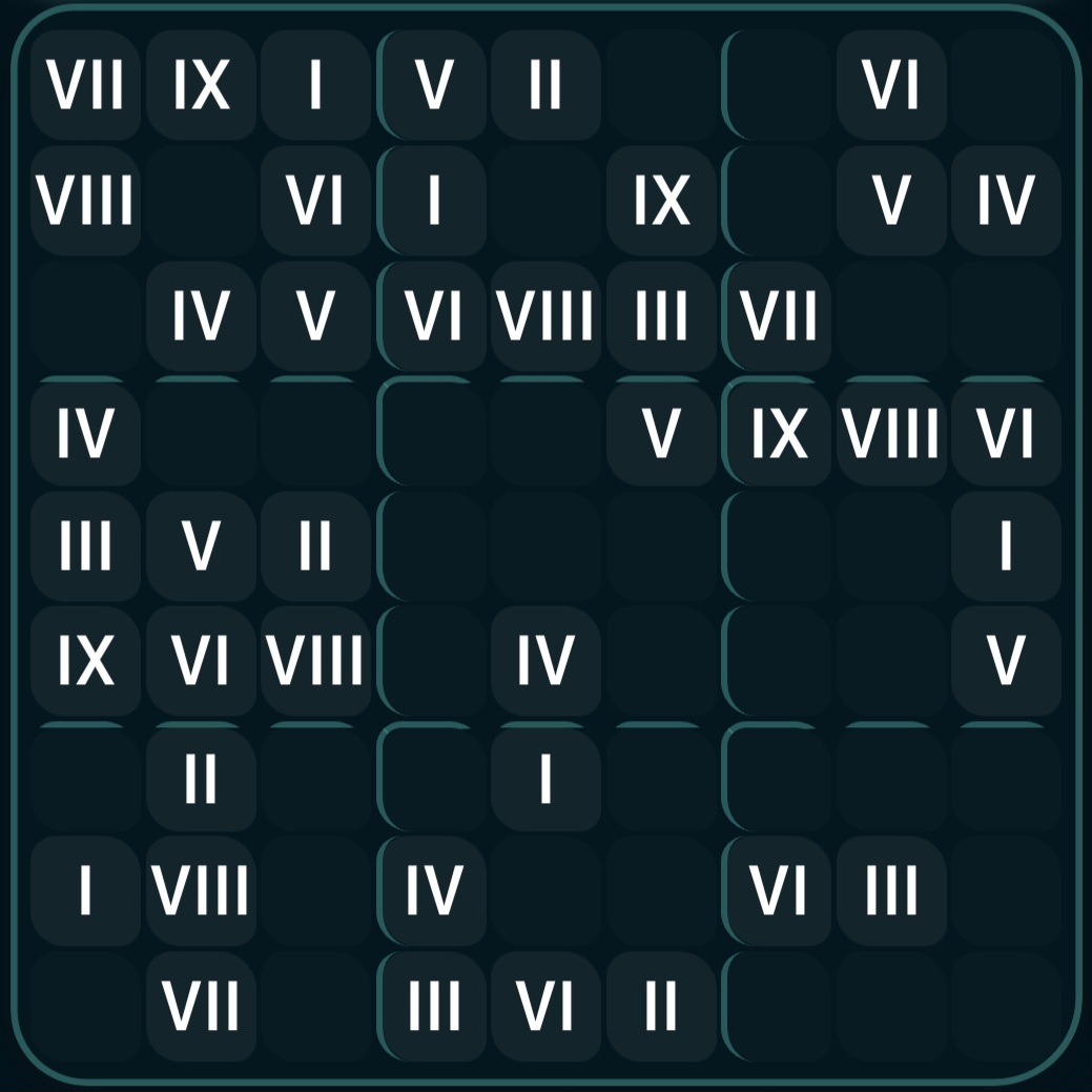Neon Circuit Sudoku board from the Android game