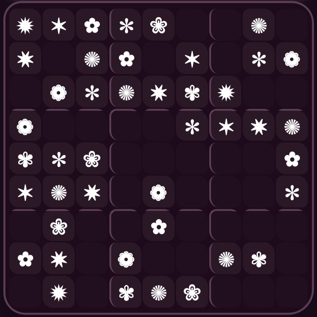 Zen Bloom Sudoku board from the Android game